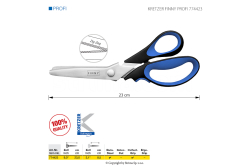 Ножиці KRETZER FINNY PROFI 774423 зигзаг 23 см Ножиці KRETZER FINNY PROFI 774423 зигзаг 23 см